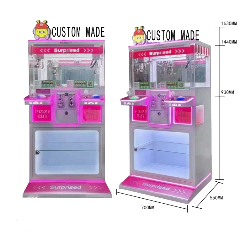 new arrival metal case 2 players mini claw crane machine